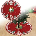 thumbnail image 2 of 15.74'' Buffalo Plaid Christmas Tree Skirt Claus Christmas Tree Pattern Rustic Farmhouse Christmas Tree Skirt Mat for New Year Xmas Party Decorations Home Yard Ornaments, 2 of 7