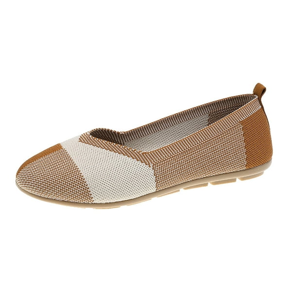B91xZ Slip-on Loafers for Women Flats Shoes Moccasin Penny Loafers Slip On Work Shoes Casual Comfort Ladies Walking Shoes,Yellow 9