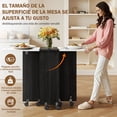 thumbnail image 3 of Mesa Escritorio Comedor Plegable para 4 Personas con Soporte Central y Almacenamiento  Ideal para Espacios Reducidos, 3 of 9