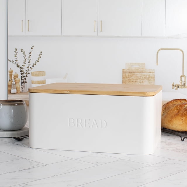 Breadera ZICOTO Beautiful con tapa de madera para cocina