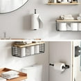thumbnail image 6 of Behome Paper Towel Holder Under Cabinet, One-Handed Tear, Wall Mount Stainless Steel Paper Roll Holder with Damping Effect, Self-Adhesive or Drilled for Kitchen, Bathroom, 6 of 7