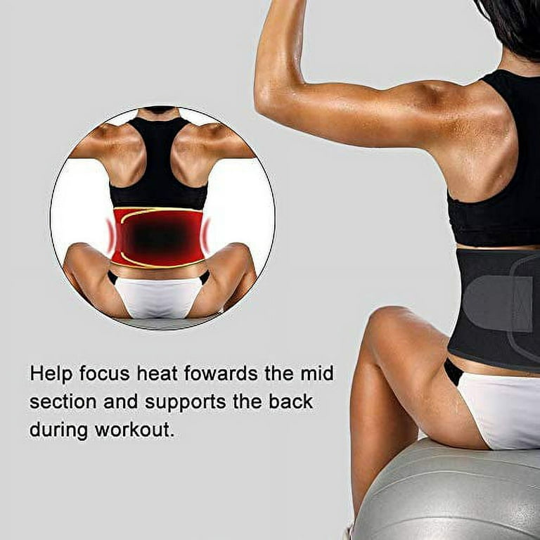 2pc Waist Trimmer Body Trainer for Stomach Sweat Fat Burning Weight Loss  Body Workout Wrap Abs Training Men and Women or Back Lumbar Support in  Weight Lifting Medium 