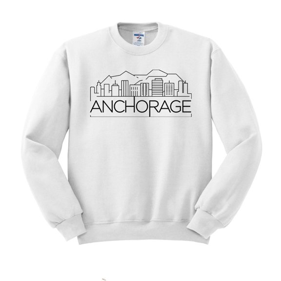 Skyline Anchorage Sweatshirt Unisex Large White