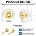 thumbnail image 3 of 12pcs Locking Secure Earring Backs For Studs , Silicone Gold Silver Earring, 3 of 5