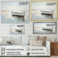 thumbnail image 4 of Designart "Petite Azure And Ivory Lake Boat I" Coastal Boat Floater Framed Wall Art Prints, 4 of 5
