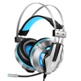 thumbnail image 1 of Cateissary E800 Gamer Headset Soft Earpads Over Ear Gaming Headset Azul Amarillo Auriculares con micrófono giratorio Luz LED para PC Cables de audio/vídeo Azul, 1 of 6