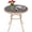White/Black, variant on DELMANGO Round Outdoor Bistro Table with Matal Frame and Adjustable Foot Pads for Garden Balcony, Black/White