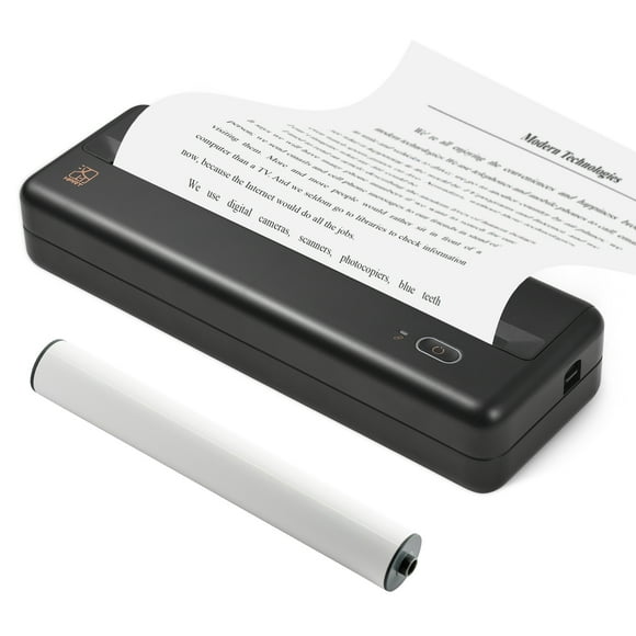 HPRT HPRT MT810 Portable A4 Thermal Printer with Bluetooth & USB, Large Paper Tray, Web/Text/Image/Exam Printing, Includes 1 Roll of 210mm Thermal Paper (25 A4 Sheets), Built-in Lithium Battery,