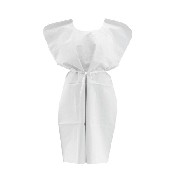 Disposable Patient Gowns,White,Regular/Large