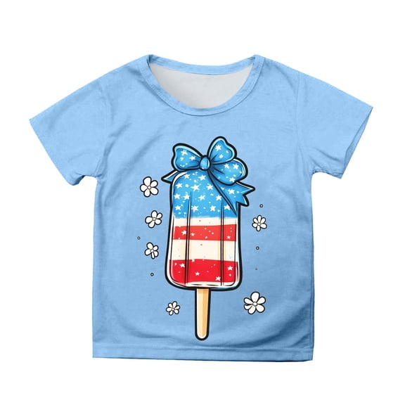 Graphic Tees for Girls: Short Sleeve Crewneck Tops 5-14 Years Comfortable & Casual for Everyday & Party Wear