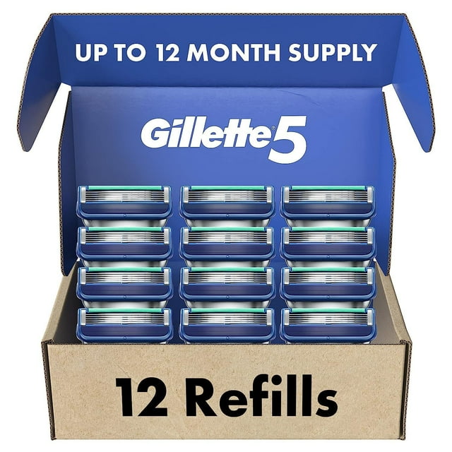Recambios de Cuchillas Gillette 5 para Hombre 12 Unidades Gillette NA