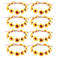 thumbnail image 1 of Corona de girasoles para el cabello, diademas con flores de margaritas, diademas hippies, tocado floral ajustable para novia, 1 of 5