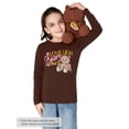 thumbnail image 4 of Serdomi Girls Long Sleeve T-Shirt - Soft Tops Cute Brown Teddy Bear Graphic Tee Size 10, 4 of 7
