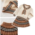 thumbnail image 4 of Minnieouse Conjunto de y suéter informal de estilo escolar para niña, conjunto de Tops tejidos para fiesta de viaje para primavera y otoño, Type3 NO3, 4 of 6