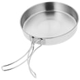 thumbnail image 3 of Stainless Steel Camping Frying Pan for Outdoor Cooking and Travel, Lightweight Non-Stick Skillet for Hiking and Picnic, 3 of 7