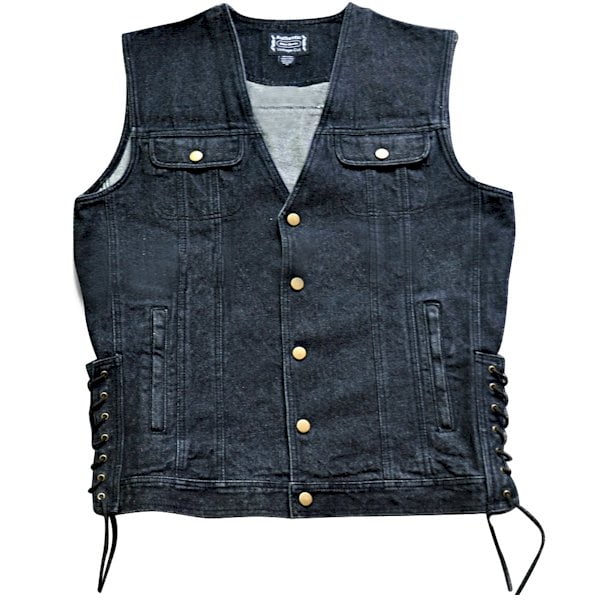 2XLarge Black Denim Vest