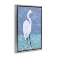 thumbnail image 4 of Stupell Industries Sea Heron Standing Animals & Insects Painting Gray Floater Framed Canvas Art Print Wall Art, 17 x 25, 4 of 10