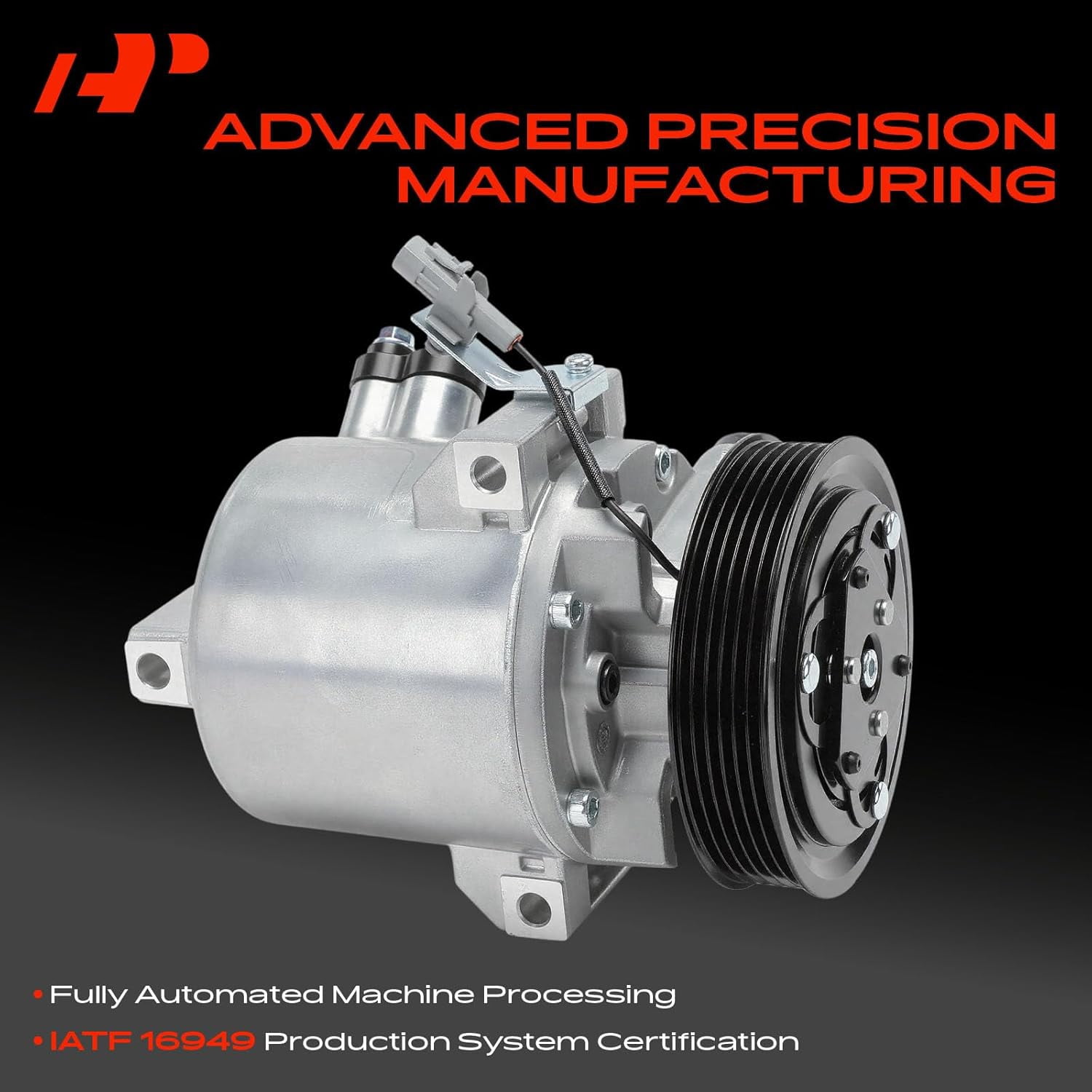A-Premium Air Conditioner AC Compressor with Clutch Compatible with Mitsubishi Mirage 2014-2015/2017-2022, Mirage G4 2017-2022, with 6 Groove Pulley