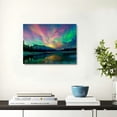 thumbnail image 4 of JEUXUS S01950 Wall Art Aurora scenery on Canvas Stretched and Framed Canvas Ready to Hang for Home Decorations Wall Decor 20x16inch, 4 of 6