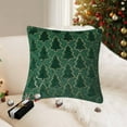 thumbnail image 6 of Christmas Decorative Pillow Cover, Classic Red Green White Embroidered Pillow case, Xmas Tree Pattern Sofa Cushion Case Christmas New Year Couch Decor, 6 of 6