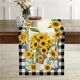 thumbnail image 4 of Xihbxyly Mantel de Girasoles, Funda de Lino con Vibrante Diseño Floral, Tela Resistente a Las Manchas, Varios Tamaños, Decoración para Comedores y Reuniones Familiares, Fácil de Limpiar., 4 of 7