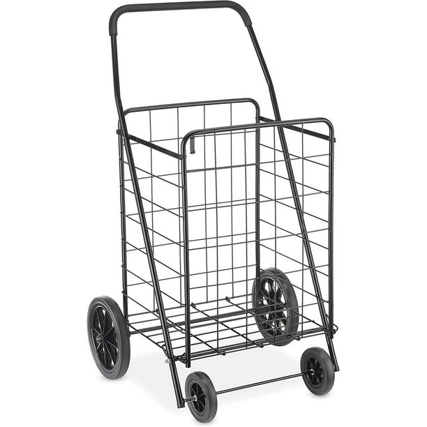 Carrito de compras Deluxe Rolling Utility, negro