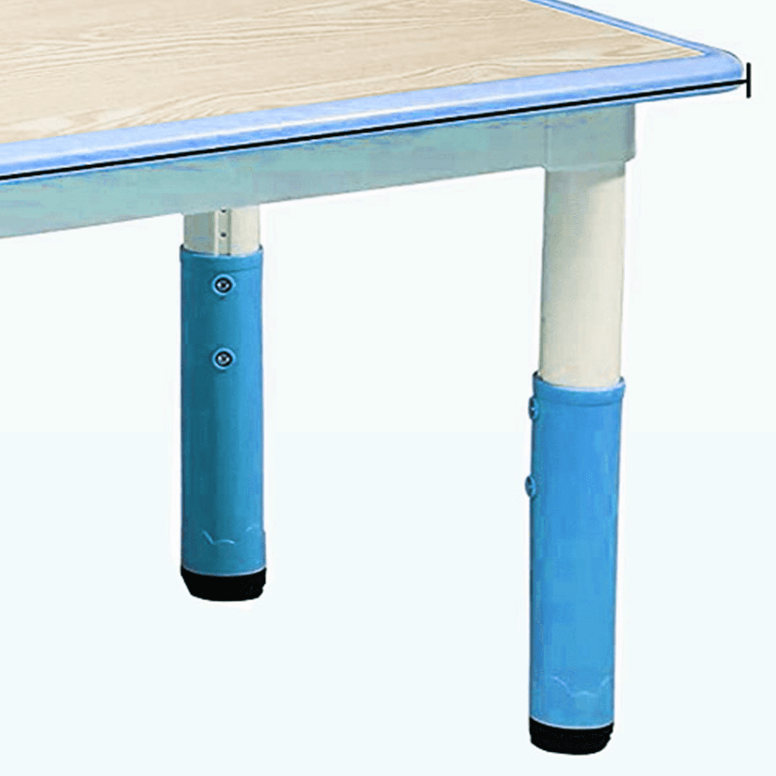 Kids Table & 6 Chairs Set, Height Adjustable Toddler Table and Chairs Set for Ages 2+, Graffiti Desktop, Non-Slip Legs, Children Activity Table for Daycare Classroom Home