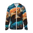 thumbnail image 1 of Vsdgher Colorful Flower Sea Turtle Print Adult Hoodie Shirts Rash Guard for Men Women,Long Sleeve Sun Protection Fishing Shirts for Athletic Running Swim-Medium, 1 of 7