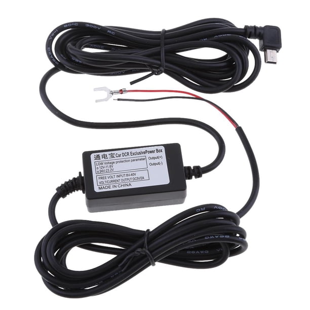 Kits Cam Premium, Adaptador De Corriente De 8/36 5 V / 3 A, Cables De Carga De Conector Doblado Izquierdo Mini USB, Para Camionetas De Coches