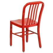 Flash Furniture Gael Commercial Grade Red Metal Indoor-Outdoor Chair