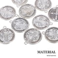thumbnail image 2 of 10 medallas de metal de San Benito con colgante con patrón de cruz para collar de bricolaje, llavero y dijes, suministros para hacer joyas, manualidades y regalos religiosos, 2 of 8