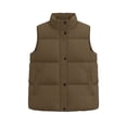 thumbnail image 4 of cocolona Puffer Vest for Women Stand Collar Zipper Snap Sleeveless Jacket Casual LightWeight Winter Warm Outerwear, 4 of 7