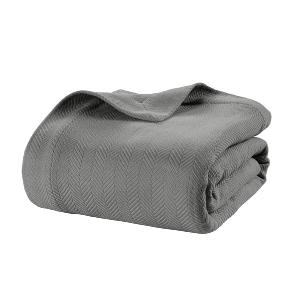 LANE LINEN 100% Cotton Blankets King Size for Bed - Year Round Use, Soft, Breathable, Cozy & Durable Bed Blanket 350 GSM Premium Luxury - Ideal for Couples, Family & Guests, OEKO-TEX Certified - Grey