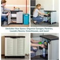 thumbnail image 6 of 25.5" H Resin Garage Storage Cabinet - Garage Cabinet with Adjustable Shelf - Freestanding Utility Storage for Laundry Room, Office, Basement - Gray, 6 of 10
