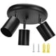 thumbnail image 1 of Soporte para foco de techo GU10, accesorio de base de lámpara giratoria de 3 cabezales para dormitorio, comedor, centro comercial, 85-265V, negro, 1 of 14