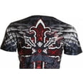 thumbnail image 6 of Archaic Affliction Men's T-Shirt RED FLAG Cross Wings Biker Black S-5XL, 6 of 7