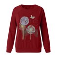 thumbnail image 4 of CEHVOM T-shirt à Manches Longues pour Femmes, Mode Décontractée, Col Rond, Imprimé, 4 of 6