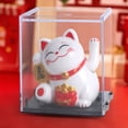 thumbnail image 3 of Jiibva Solar Waving Cat Good Luck Fortune Cat Car Dashboard Ornament for Car Store Front Desk Office Home Living Room Decoration, 3 of 7