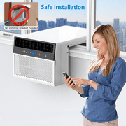 8,000 BTU Window Air Conditioner, 115V/60Hz, Cools 370 Sq.Ft. for Bedroom, Den, Living Room, 6 Modes, Quiet Operation, with Remote