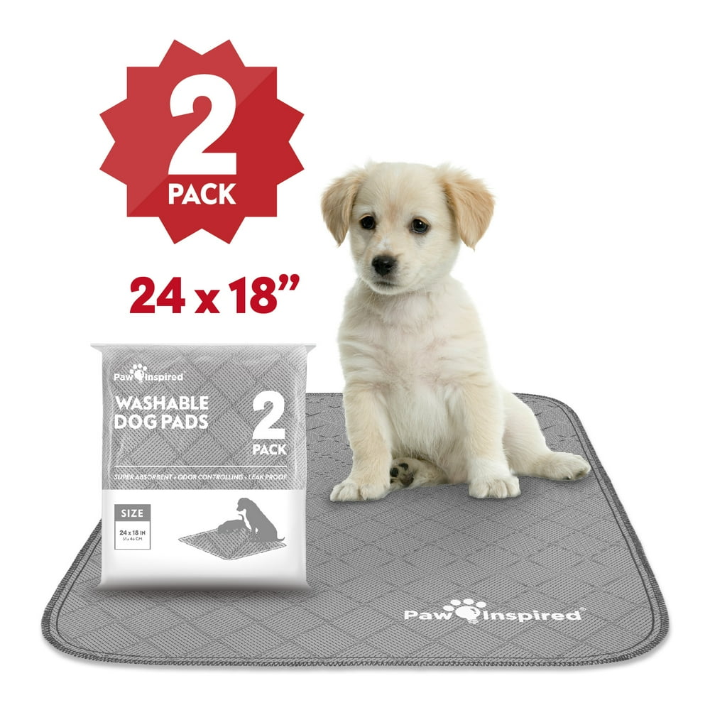 24'' x 18'' Paw Inspired Washable Pee Pads for Dogs Reusable Puppy