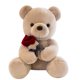 thumbnail image 3 of Osito de peluche con rosa, bonito osito de peluche, regalo para niños, niñas, cumpleaños, Navidad, San Valentín (45 cm, marrón), 3 of 3