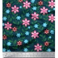 thumbnail image 1 of Soimoi Moss Georgette Fabric Leaves & Floral Artistic Print Sewing Fabric Yard 42 Inch Wide, 1 of 3