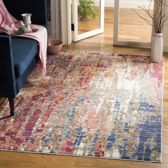 Safavieh Nirvana Bahareh Modern Oriental Polyester Rug 3' x 8' Runner N/A 8' Runner Runner, Indoor Entryway, Bedroom, Dining Room