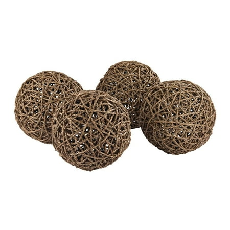 Dimond Home Natural Decorative Orb In Natural Rope Set Of 4