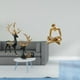 thumbnail image 2 of Escultura De Resina De Reno Y Alce, Figura Abstracta De Ciervo, Estatua Artesanal Para Gabinete, Mesa, Sala De Estar, Boda, Inauguración De La Casa., 2 of 8