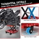 thumbnail image 5 of Yeshouse 1200LBS motocicleta elevador Jack con ruedas, la transmisión de la motocicleta de pie de tijera Jack con amplia cubierta y Dolly, almohadde de goma engros., 5 of 7