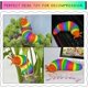 thumbnail image 3 of Juguete Fidget Slug, babosa de descompresión flexible para relajarse, juguete antiestrés de babosa articulado amigable, juguete sensorial de mano para adultos (arco iris de 7,5 pulgadas), 3 of 5