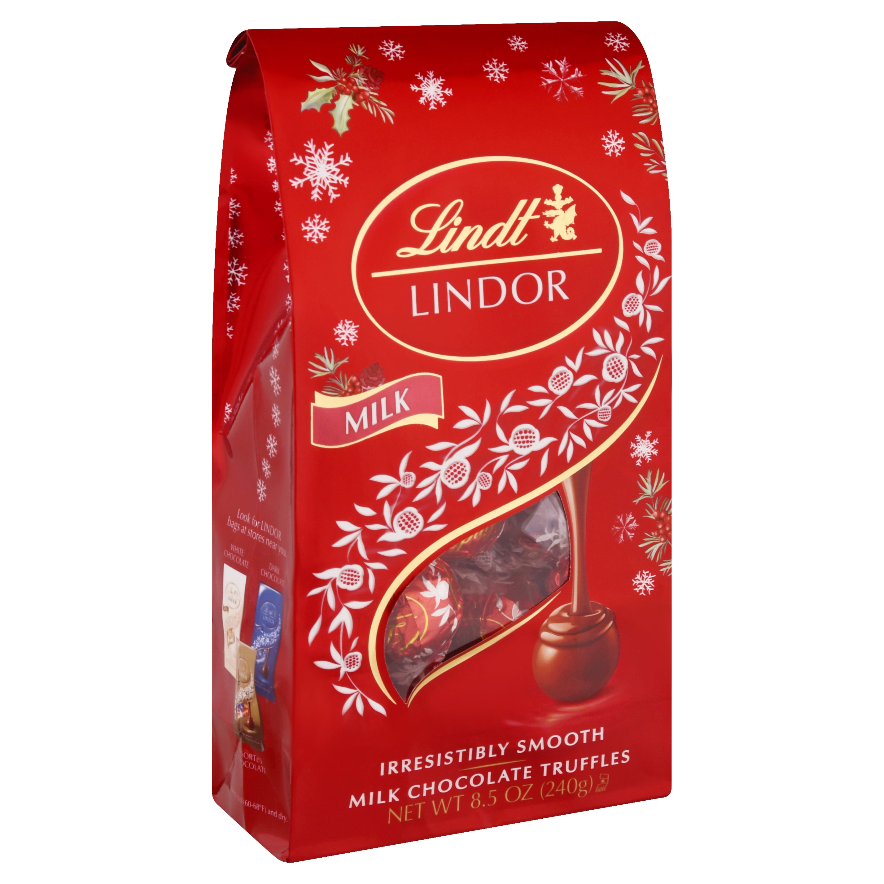 Lindt Lindor Holiday Milk Chocolate Truffles, 8.5 oz