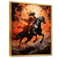 thumbnail image 2 of Designart "Dawn Orange In Hinduism: Surya'S Radiance II" Hinduism Floater Framed Wall Art Prints, 2 of 5
