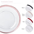 thumbnail image 3 of RCZ Décor ELEGANT ROSE GOLD RIMMED WEDDING CHARGER PLATES | 12 PC - 13”, 3 of 5